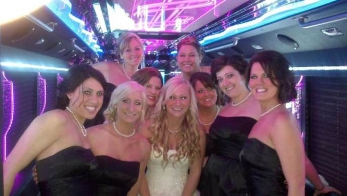 Happy customers enjoying luxury limousine service from www.cargoworld.pro in a memorable experience.